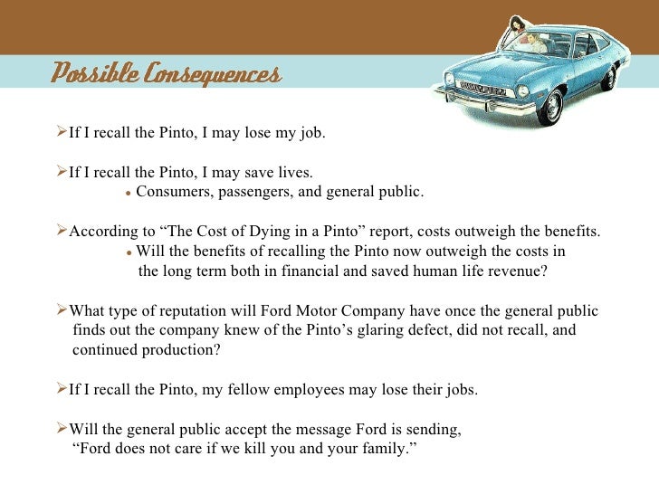 was ford to blame in the pinto case Ford pinto ethics case study